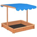  Sandkasse med justerbart tak gran 115x115x115 cm