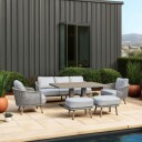 Hagemøbelsett Bränor 6 deler   beige