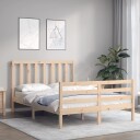 vidaXL Sengeramme med hodegavl 4FT6 double heltre
