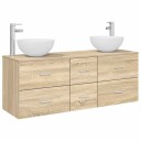 vidaXL Baderomsskapsett 3 stk. Sonoma eik 49,5 x 35 x 63 cm