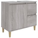 vidaXL Baderomsskap grå sonoma eik 65x33x60 cm konstruert tre
