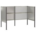 vidaXL Skjerm for søppeldunk 167 x 85 x 113 cm Rustfritt stål Sølv