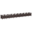 Plantekasse med plugger brun 363,5x43,5x43,5 cm PP