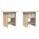  Nattbord 2 pcs Sonoma eik 41 x 40 x 45 cm Konstruert tre