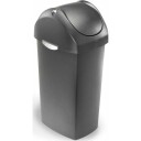 Bøtte med svinglokk 60 l enkeltbeholder grå plast gray 60L