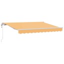  Uttrekkbar markise sand 4 × 3 m Stoff og Aluminium