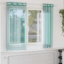  Voilegardiner med grommets 2 stk turkis 8721158551597