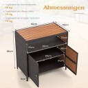 Utendørs rottingskap med topp i akasietre 90x53x86 cm