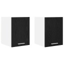  Hengende skap Riga 2 pcs Svart eik og hvit 30 x 31 x 40 cm