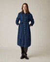 Lexington Clothing Casual Fit Lyocell Shirt Dress   Navy   M