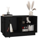 vidaXL TV-benk svart 70x34x40 cm heltre furu