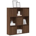 Bokhylle brun eik 89x24x101,5 cm konstruert tre