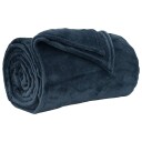 vidaXL Kastteppe Marineblå 240 x 270 cm Fleece