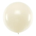 Perlehvit Metallisk Rund JUMBO Ballong 1 meter