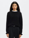 Selected Slflulu Ls Knit Frill Cuff O-Neck Noos - Black - L