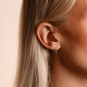 Snö Of Sweden Liddy Thin Small Ring Ear Plain Gold Onesize