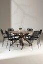 Venture Home   Rosario Spisesett med stoler Lindos   Svart