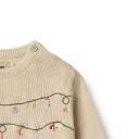 Wheat Knit Pullover Embr. Lisa Beige 98