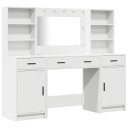  Sminkebordsett 3 pcs Hvit 78.5 x 41 x 135 cm Konstruert tre