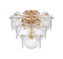 Loire Tiered Flush Mount Gild/Clear Glass M