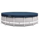 INTEX Bassengdeksel INTEX Ø457 x 20 cm Rund PVC og PET Mørk blå og grå