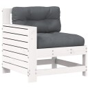  Hagesofa med armlene og pute hvit heltre furu 844921