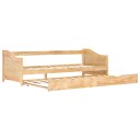 vidaXL Sovesofa uttrekkbar ramme furu 90x200 cm