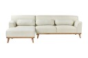 Bree Hjørnesofa 3 seter   Hvit/Lyst tre