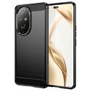 Honor 200 Pro Børstet TPU Deksel Karbonfiber Svart