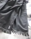 Borås Cotton Canasta pledd 130x240 Jeans blue