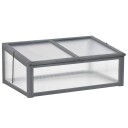 Kaldrammetre minidrivhus 100 x 65 x 40 cm drivhus med deksel UV beskyttelse gjennomskinnelig kaldrammeboks vintertett høybe