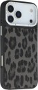 iPhone 17 Pro Jaucase leopardprint magnetisk hybriddeksel   Svart