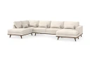 Copenhagen 5 seters Venstrevendt U formet Large Sofa med Divan og Sjeselong i Stoff   Beige