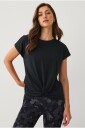 Ellos STUDIO   Treningstopp Cropped Top w Twisted Knot   Svart