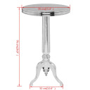 vidaXL Sidebord rundt aluminium sølv