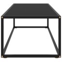 vidaXL Salongbord svart med svart glass 120x50x35 cm