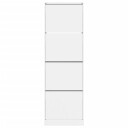  Skoskap med 4 vippeskuffer hvit 60x34x187,5 cm 8721012385658