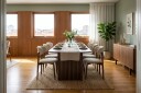 Richeto Spisegruppe 240 cm Røkt eik med 6 Molly Spisestoler - Røkt eik/Beige