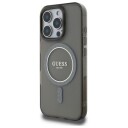 Guess IML Glitter Circle MagSafe Mobildeksel til iPhone 16 Pro Max - Svart
