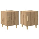  Nattbordskap 2 pcs Artisan Eik 40 x 40 x 50 cm Konstruert tre