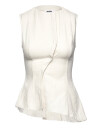Weekday Sleeveless Asymmetric Peplum Top - White - 36