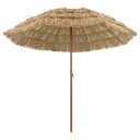 vidaXL Strandparasol Brun Ø 265 x 267 cm Stål