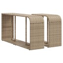  Oppbevaringshyller 2 stk beige polyrotting 366070