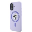 Karl Lagerfeld MagSafe Mobildeksel til iPhone 16 Plus - Lilla Karl&Choupette Design