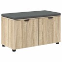 vidaXL Gangbenk Sonoma eik 80 x 38 x 46 cm Konstruert treverk og stoff