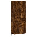 vidaXL Highboard røkt eik 69,5x34x180 cm konstruert tre 8720845475888