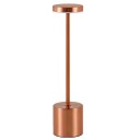 Oppladbar LED Bordlampe i Metall Kobber