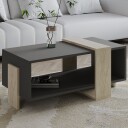 Norell Sofabord 90x40x49 cm - Travertin og antrasitt
