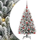  Kunstig juletre Grønn og hvit 120 cm PVC og metall