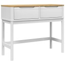  Salongbord FLORO hvit 89,5x36,5x73 cm heltre furu 374021